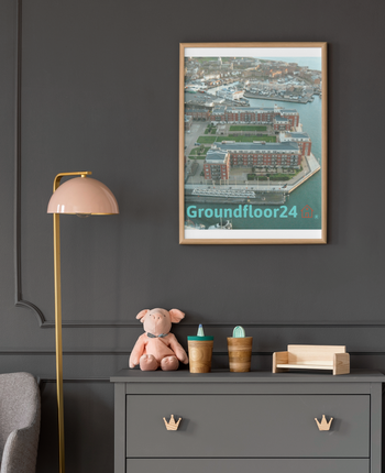 Nice City Poster with hangers with Groundfloor24 with House Logo