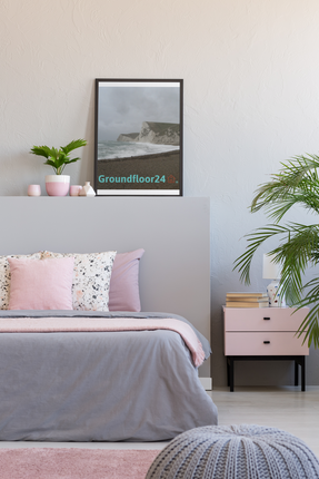 Waves and Sand Framed photo paper poster with Groundfloor24 with House Logo