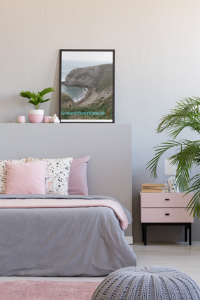 Sea & Hills Poster with groundfloorview24 with House Logo