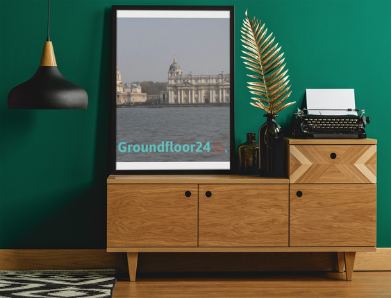 Riverside Beauty Framed photo paper poster with Groundfloor24 with House Logo