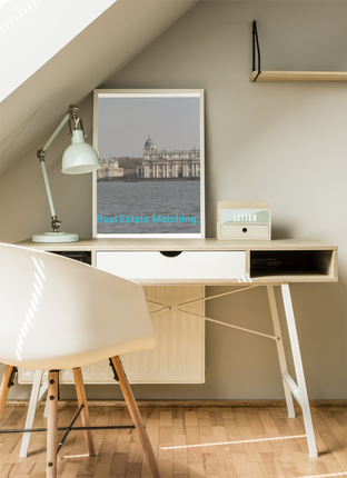 Riverside Beauty Framed poster with realestatematching without key Logo