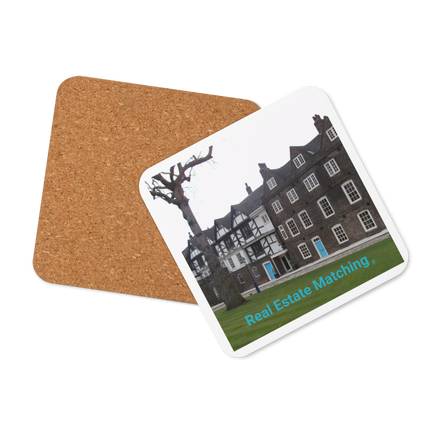 Beautiful Palace Cork-back coaster with realestatematching without key Logo