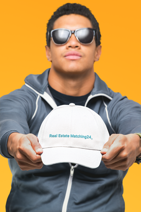 Belarus Flat Bill Cap Real Estate Matching24 with 3 Logos.