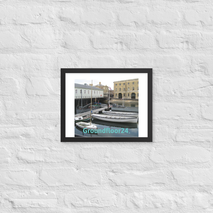 Boat on Water Framed poster with Groundfloor24 without House Logo