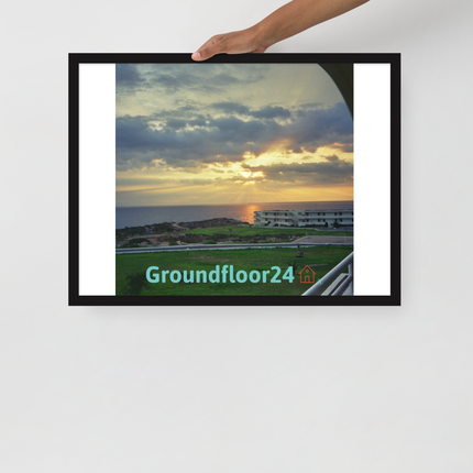 Natural View Framed poster with Groundfloor24 with House Logo