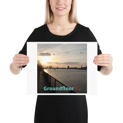 Awesome River View Poster with Groundfloor with House Logo