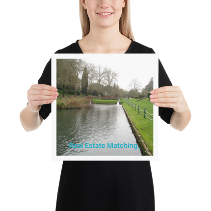 Lakeside Beauty Poster with realestatematching without key Logo