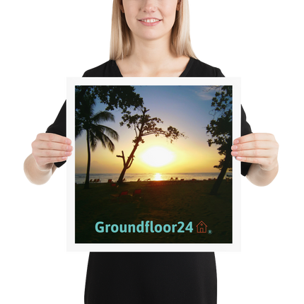 Beutiful Sea View Poster with Groundfloor24 with House Logo