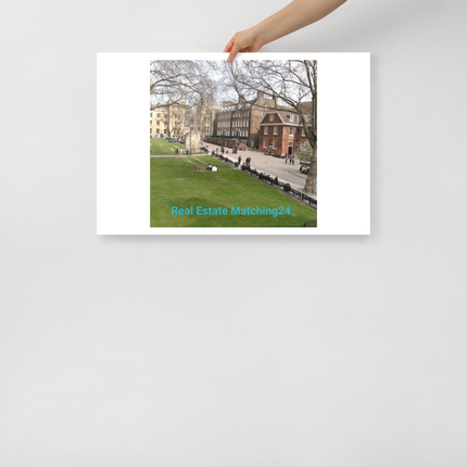 Beutiful Park Poster with realestatematching24 without key Logo