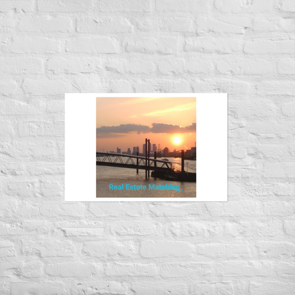 Evening Glow Poster with realestatematching without key Logo