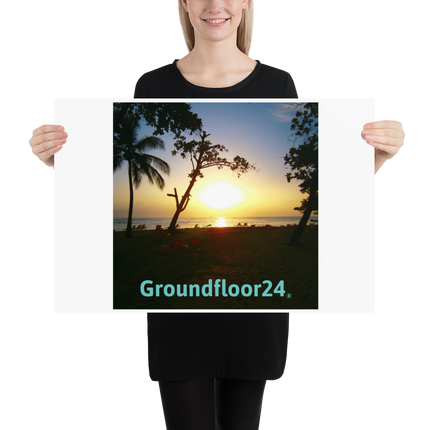 Beutiful Sea View Poster with Groundfloor24 without House Logo