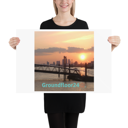 Evening Glow Poster with Groundfloor24 with House Logo