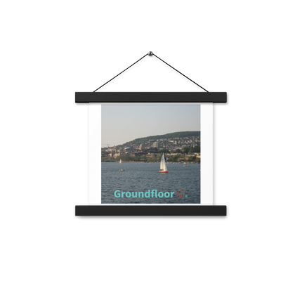 Beautiful River & Hills Sinari Poster with hangers with Groundfloor with House Logo