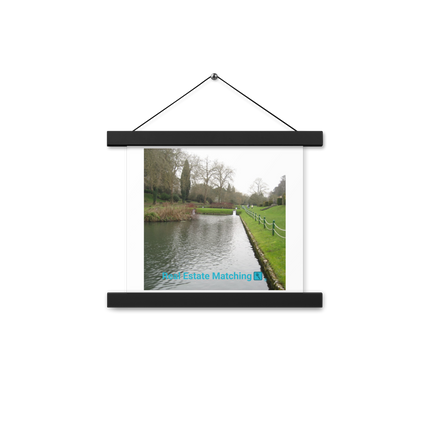 Lakeside Beauty Poster with hangers with realestatematching with key Logo