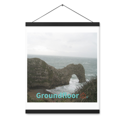 Coastal Escape Poster with hangers with Groundfloor with House Logo