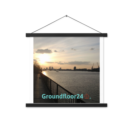 Awesome River View Poster with hangers with Groundfloor24 with House Logo