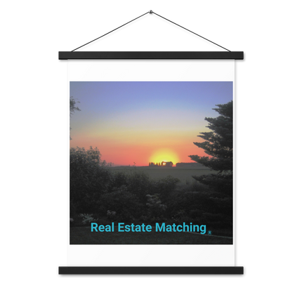Beautiful Sunset Sinari Poster with hangers with realestatematching without key Logo