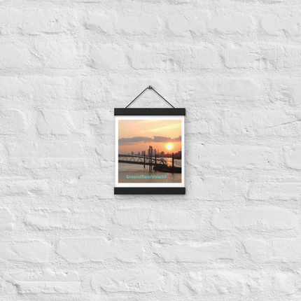 Evening Glow Poster with hangers with realestatematching with key Logo