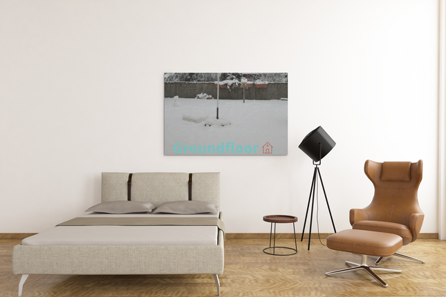 Winter Wonderland Photo paper poster with Groundfloor with House Logo