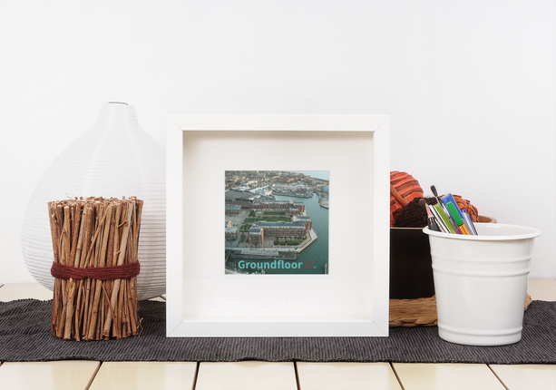 Nice City Framed photo paper poster with Groundfloor with House Logo
