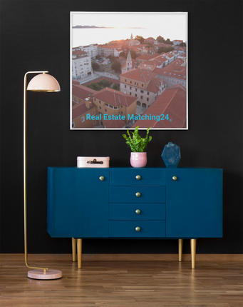 Roof Sunset View Poster with realestatematching24 without key Logo
