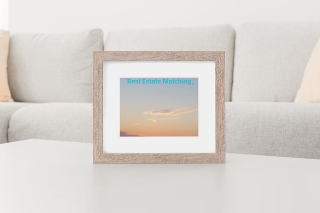 Sunset Sinari Poster with Real Estate Matching Logo