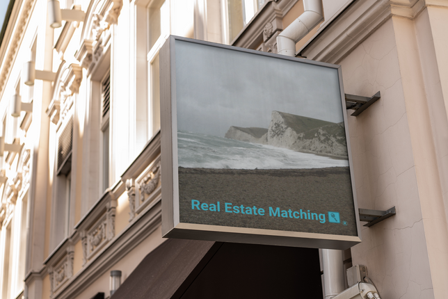 Waves and Sand Photo paper poster with realestatematching with key Logo