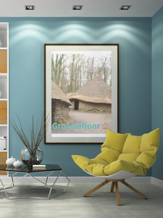 Village Charm Photo paper poster with Groundfloor with House Logo