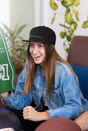 Albania Snapback Hat Real Estate Partner24 with 3 Logos.