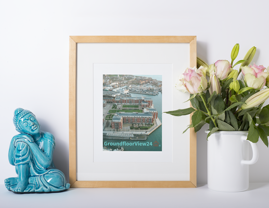 Nice City Framed poster with groundfloorview24 with House Logo