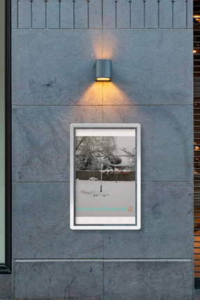 Winter Wonderland Framed poster with realestatepartner24 with house Logo