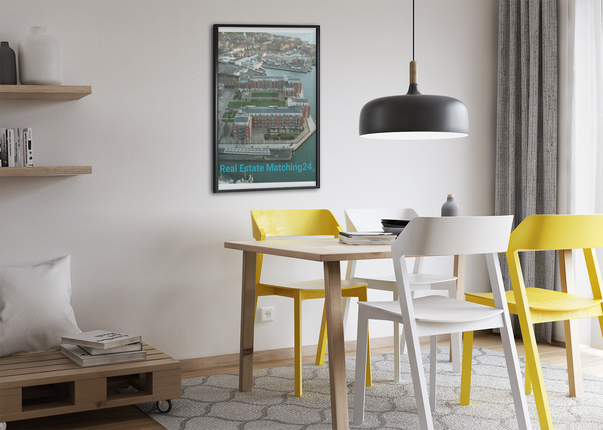 Nice City Poster with hangers with realestatematching24 without key Logo