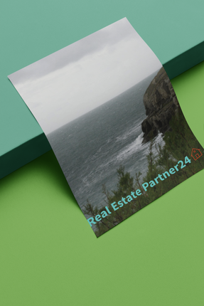 Seaside Serenity Photo paper poster with realestatepartner24 with house Logo