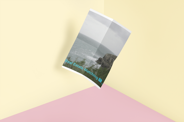 Seaside Serenity Photo paper poster with realestatematching with key Logo