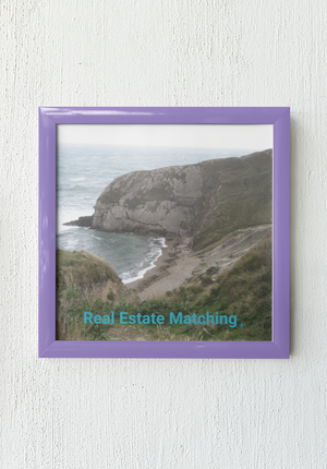 Sea & Hills Framed poster with realestatematching without key Logo