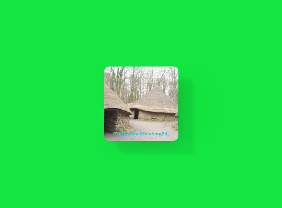 Village Charm Cork-back coaster with realestatematching24 without key Logo