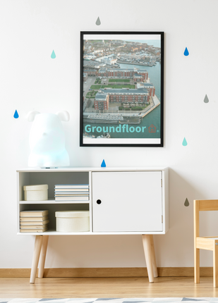 Nice City Poster with hangers with Groundfloor with House Logo