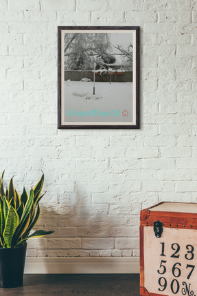 Winter Wonderland Framed photo paper poster with Groundfloor24 with House Logo