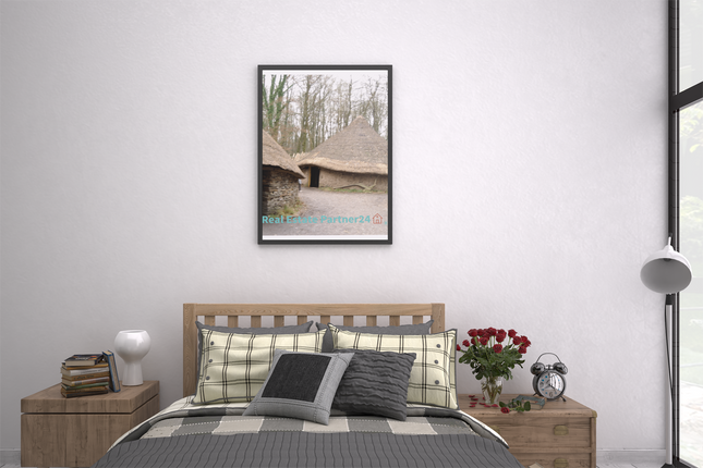 Village Charm Poster with hangers with realestatepartner24 with house Logo