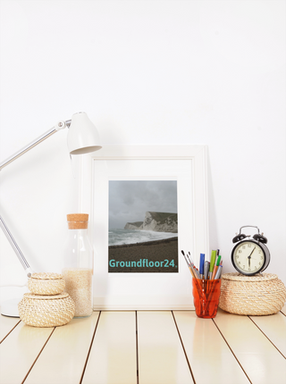 Waves and Sand Framed photo paper poster with Groundfloor24 without House Logo