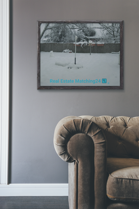 Winter Wonderland Framed photo paper poster with realestatematching24 with key Logo