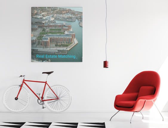 Nice City Poster with hangers with realestatematching without key Logo