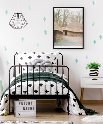 Village Charm Photo paper poster with groundfloorview24 with House Logo
