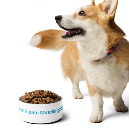 Pet bowl with Real Estate Matching24 Logo