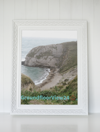 Sea & Hills Framed photo paper poster with groundfloorview24 with House Logo