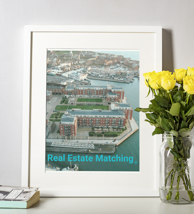 Nice City Framed poster with realestatematching without key Logo