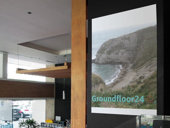 Sea & Hills Thin canvas with Groundfloor24 with House Logo
