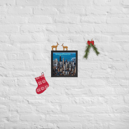Beutiful Sinari Framed photo paper poster with Groundfloor24 Logo