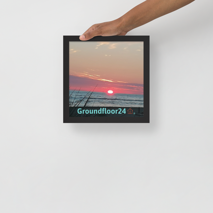 Beutiful Framed photo paper poster with Groundfloor24 Logo