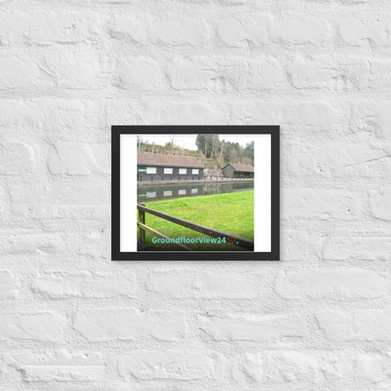 Lakeside Serenity Framed photo paper poster with groundfloorview24 with House Logo